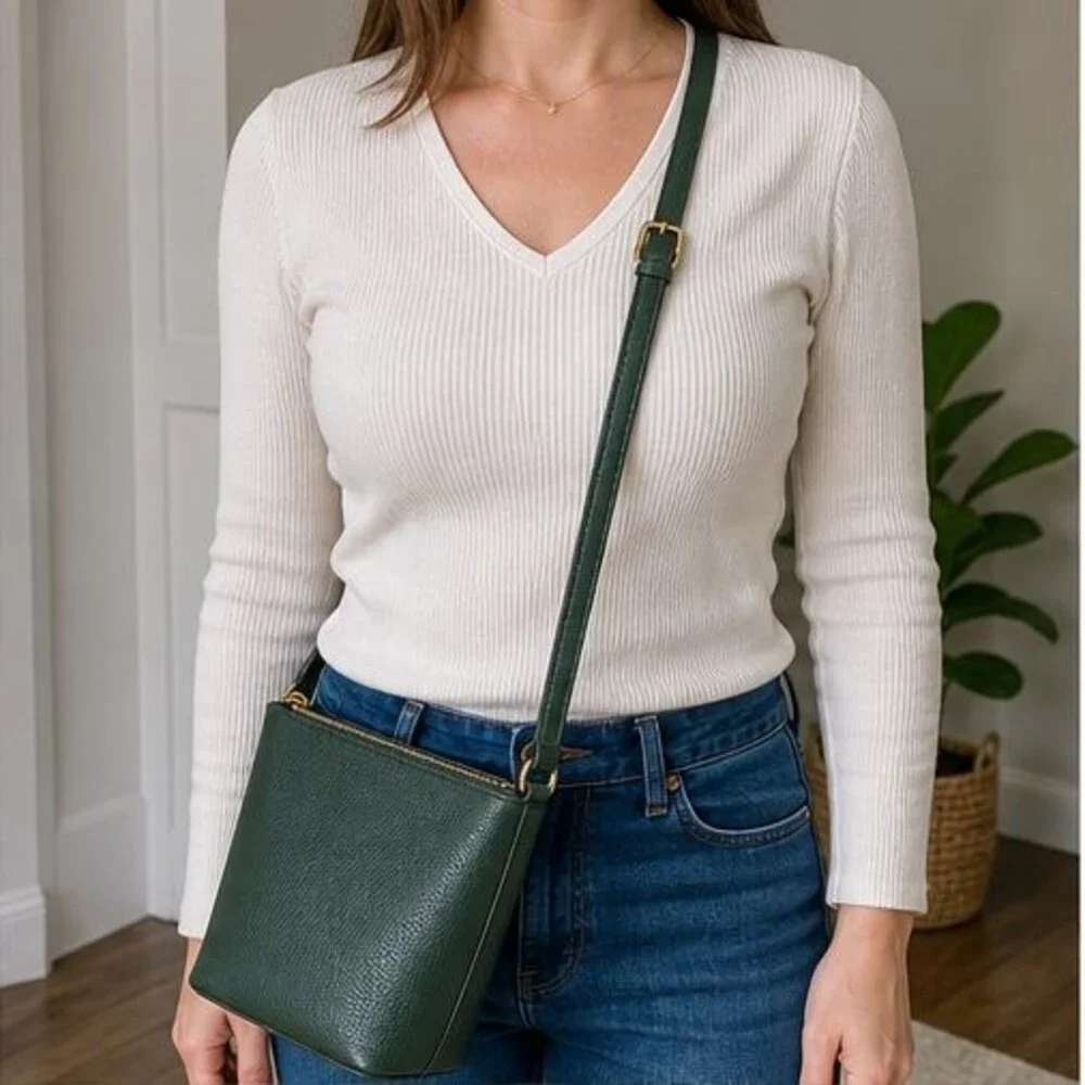 Olive Zip Crossbody Bag